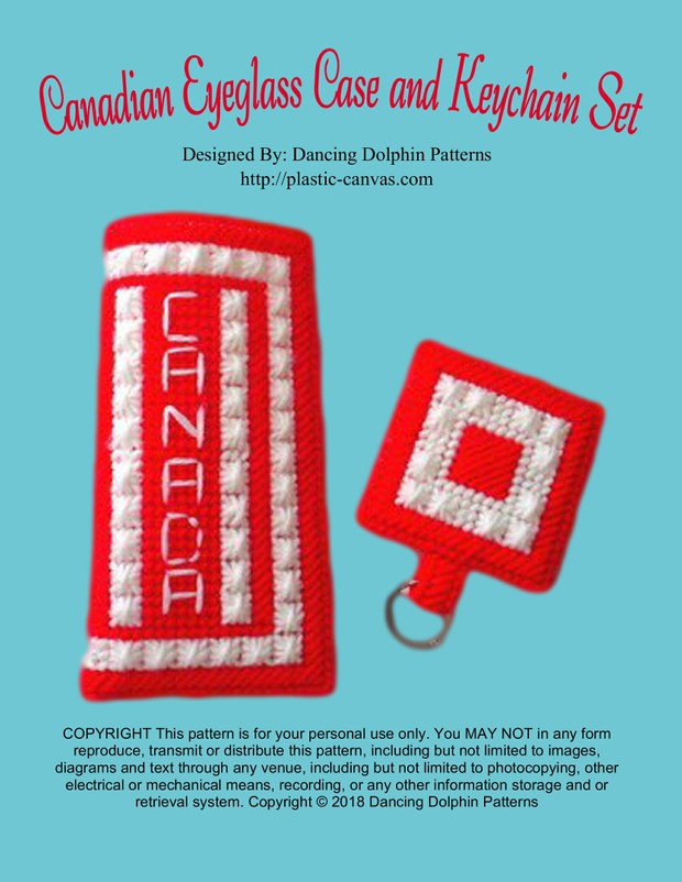 367 - Canadian Eyeglass Case and Keychain Set