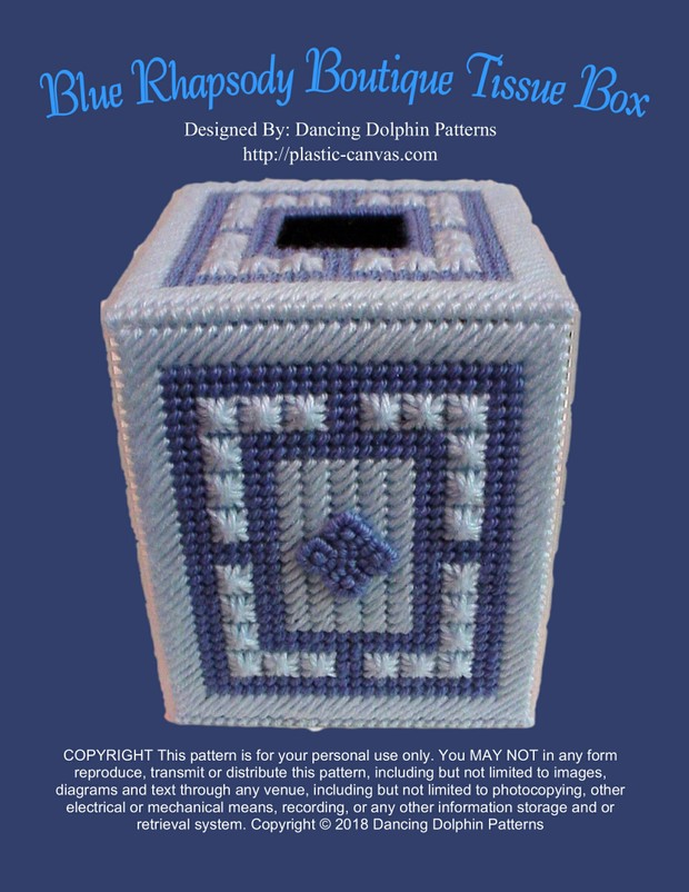 271 - Blue Rhapsody Boutique Tissue Box