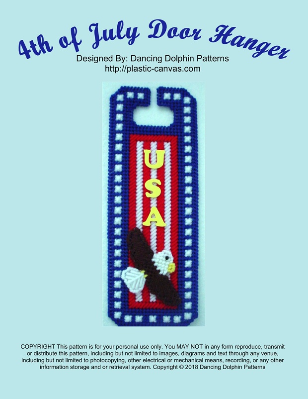 444 - 4th of July Door Hanger