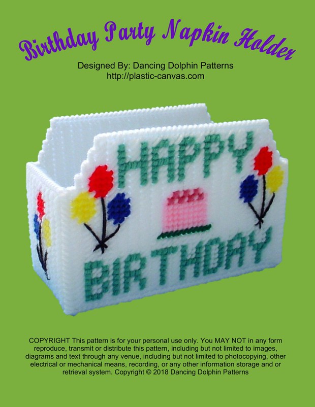 364 - Birthday Party Napkin Holder