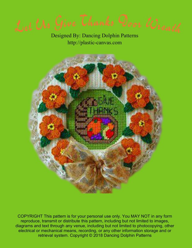 100 - Let Us Give Thanks Door Wreath