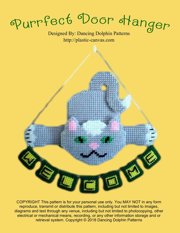 414 - Purrfect Door Hanger