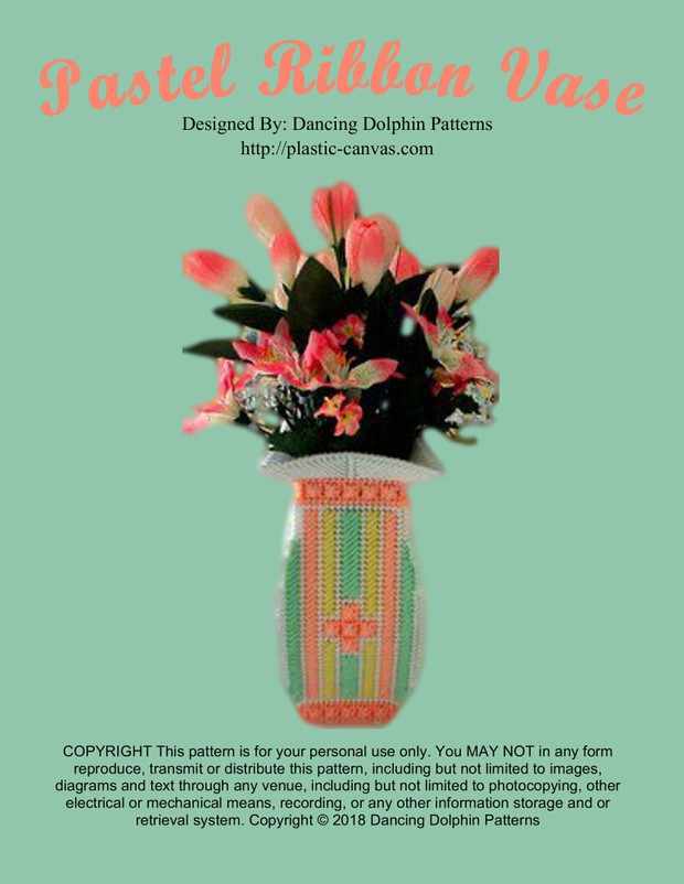 174 - Pastel Ribbon Vase