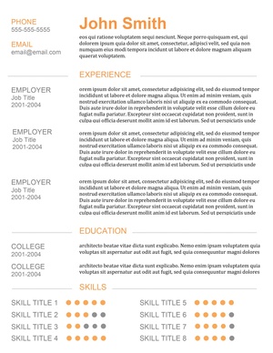 orange resume