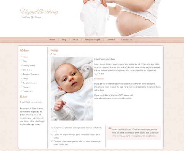 HypnoBirthing Wordpress Themes