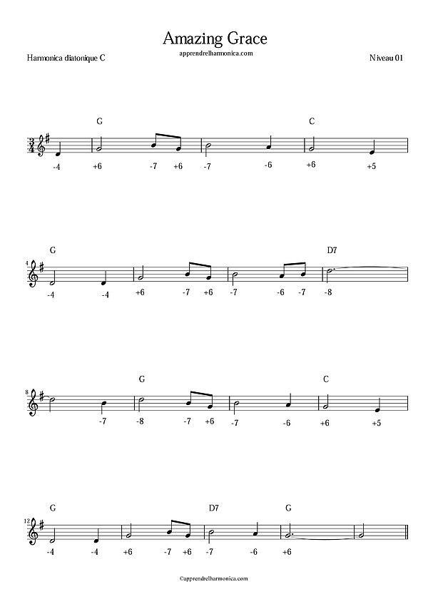 Recueil de 40 tablatures pour grands débutants - Harmonica Diatonique C