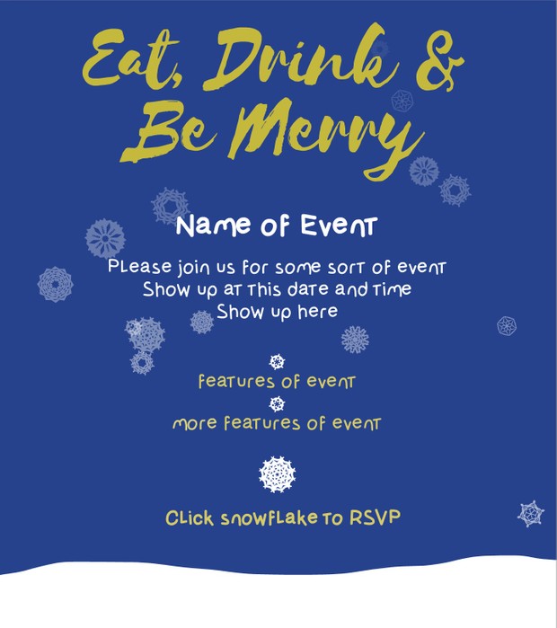 Animated PDF Template-Snowflake Invitation+Bonus font