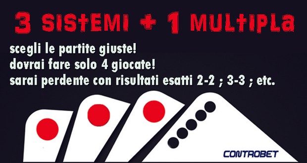 modalità di gioco: 3 sistemi + 1 multipla