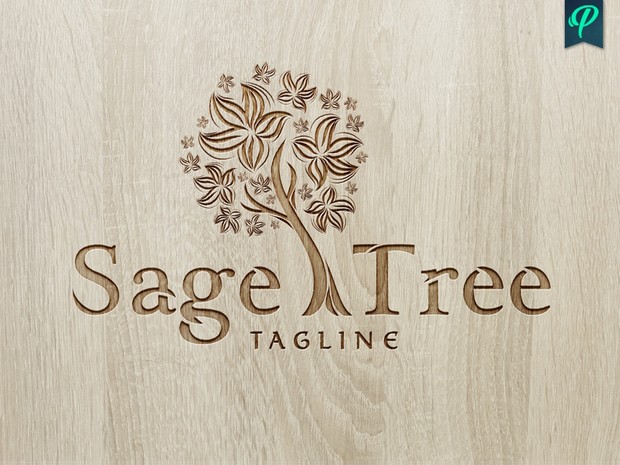 Sage Tree Logo Template