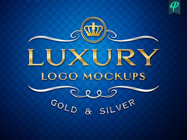 Luxury Logo Mockup - Gold and Silver