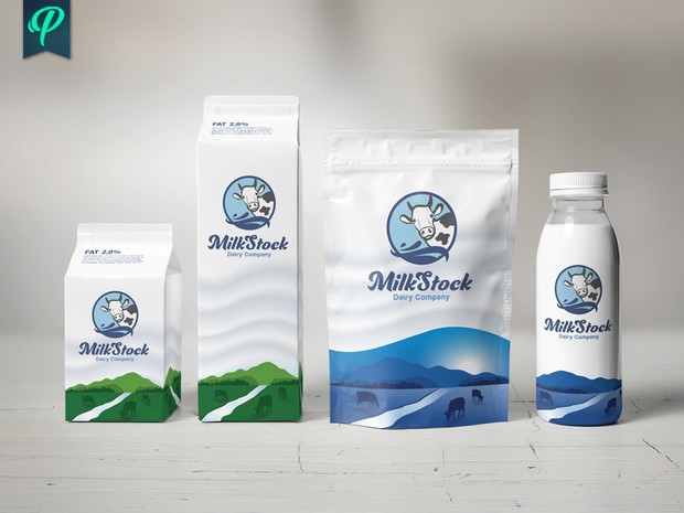 MilkStock - Dairy Products Logo