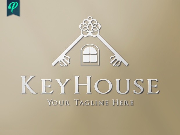 keyhouse real estate logo template penpal