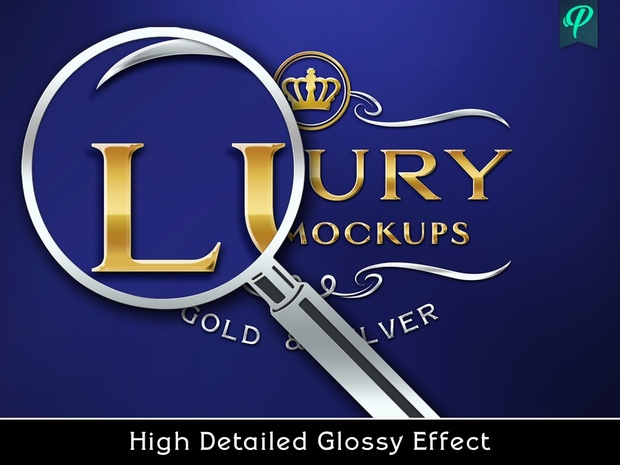 Luxury Logo Mockup - Gold and Silver