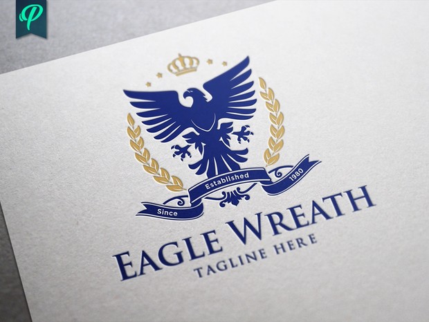 Eagle Wreath Logo Template