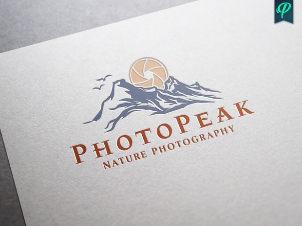 PhotoPeak - Nature Photography Logo Template