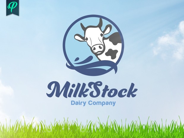 MilkStock - Dairy Products Logo