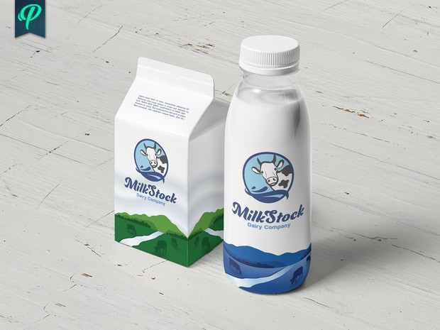 MilkStock - Dairy Products Logo