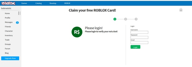 Roblox Pishing Site