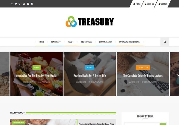 Treasury Blogger Template Premium Version