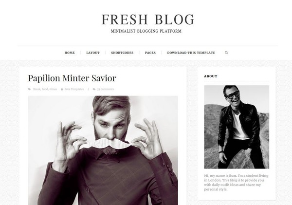 Fresh Blog Blogger Template Premium Version