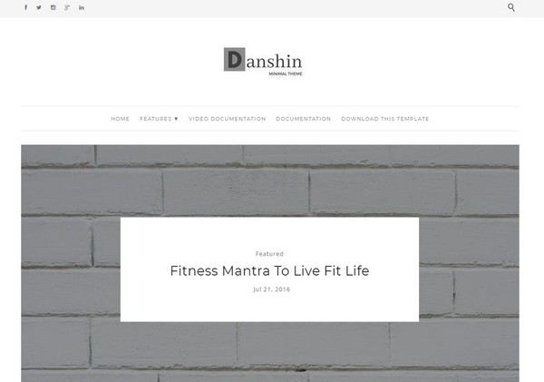 Danshin Blogger Template Premium Version