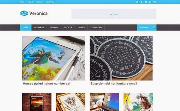 Veronica Blogger Template Premium Version
