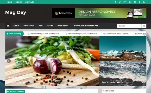 Mag Day Blogger Template Premium Version