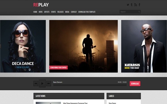 Replay Blogger Template Premium Version