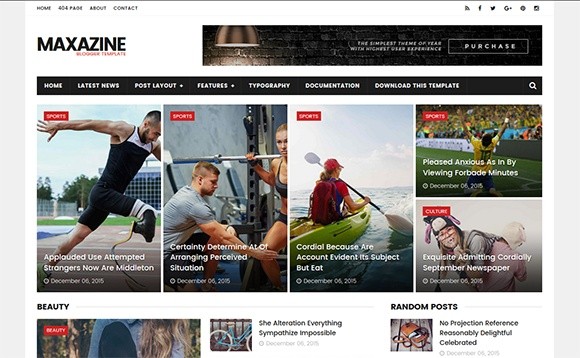MaxaZine Blogger Template Premium Version