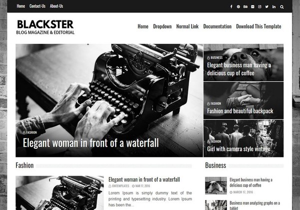 Blackster Blogger Template Premium Version