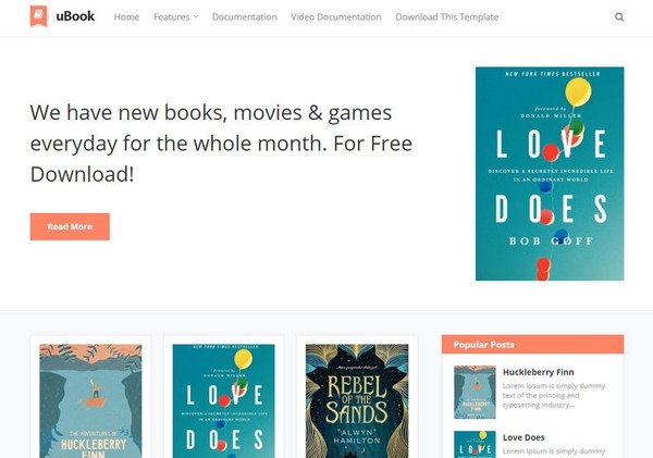 uBook Blogger Template Premium Version