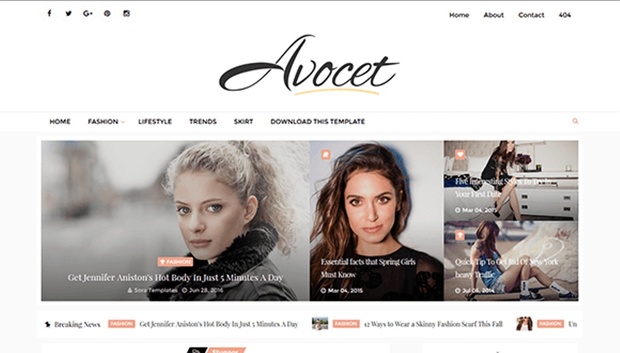 Avocet Blogger Template Premium Version