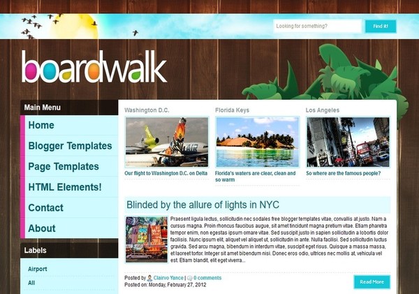 BoardWalk Blogger Template Premium Version
