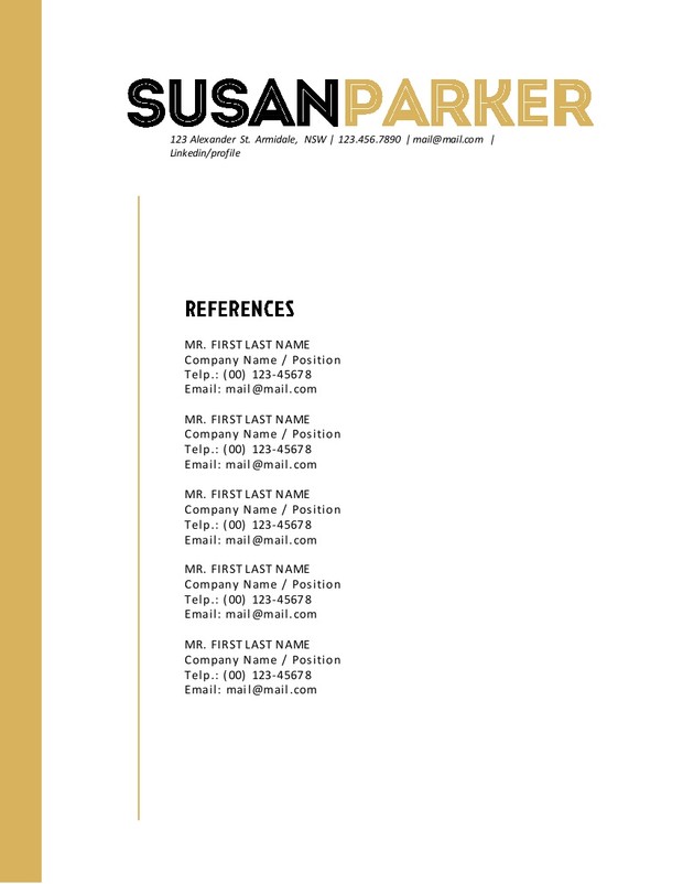 big name 3 in 1 word resume template curriculum vitae