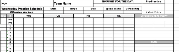 Offensive Game and Practice Planning Resource Packet