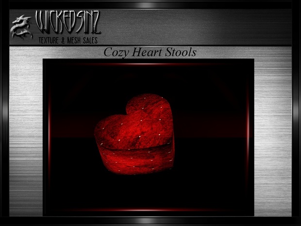 Valentine Heart Stool MESH - $3.00