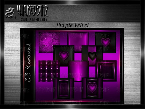 Valentine Purple Velvet - $7.50 - 33 Textures