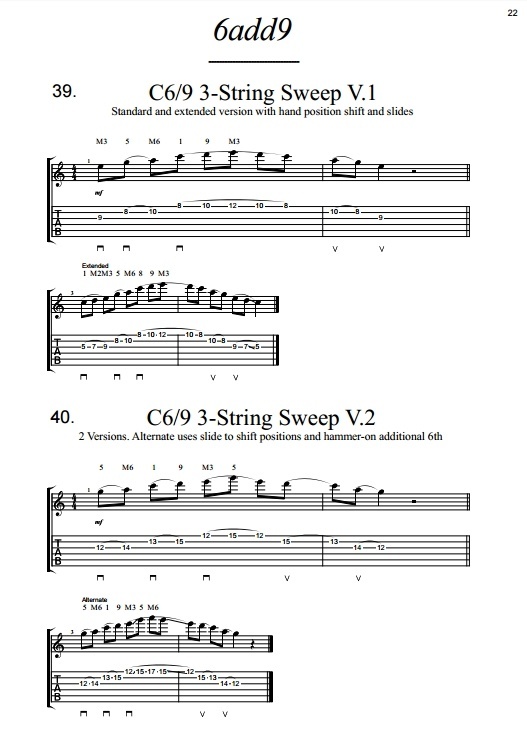 Dan Mumm's Sweep Picking Compendium - Volume 1 - 3-String Patterns - PDF eBook and 60 Guitar Tabs