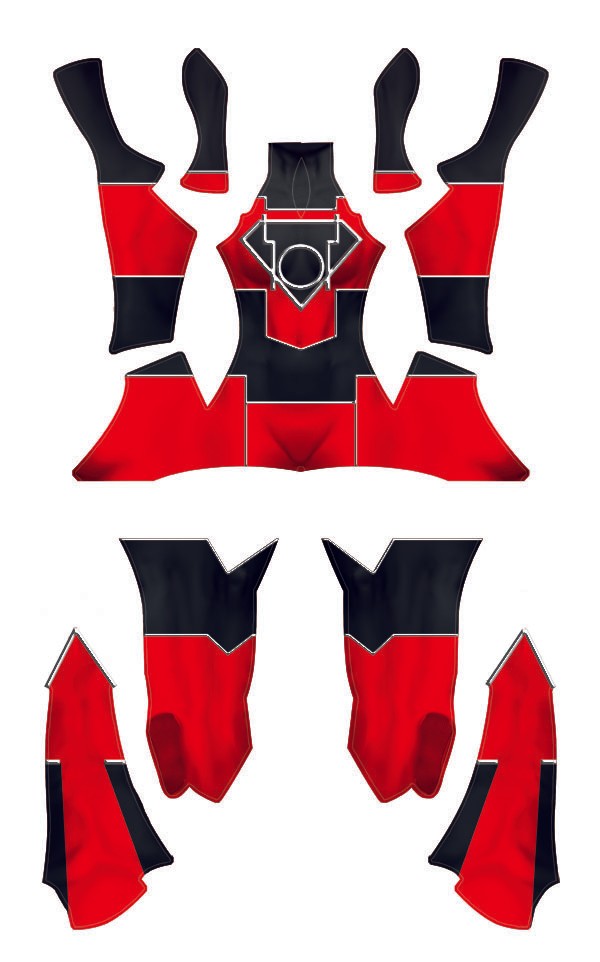 The Red Daughter of Krypton Dye-Sub Pattern......aka Red Lantern Supergirl