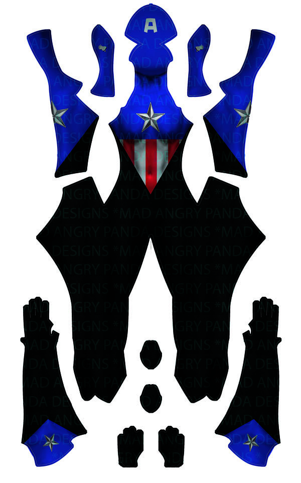 Female Bucky Barns-Captain America Dye-sub Pattern