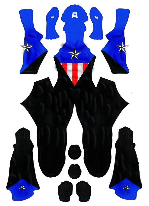 Captain America (Bucky version) Dye-Sub Pattern