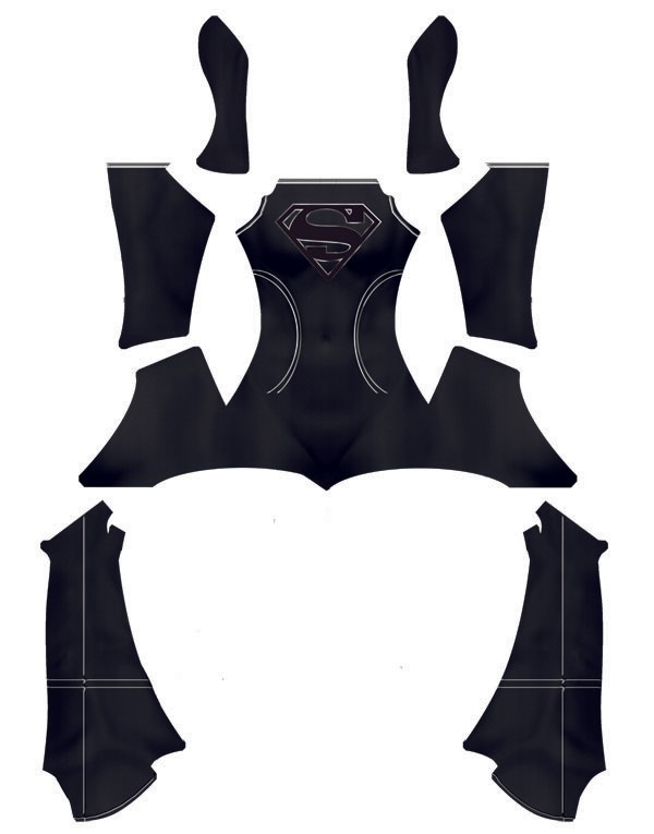 Dark Supergirl Dye-sub Pattern