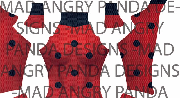 Miraculous Ladybug Dye-Sub Digital Pattern (w/muscle shading)