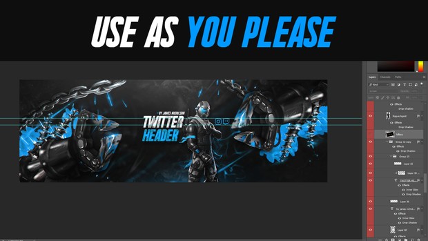 Fortnite twitter header psd