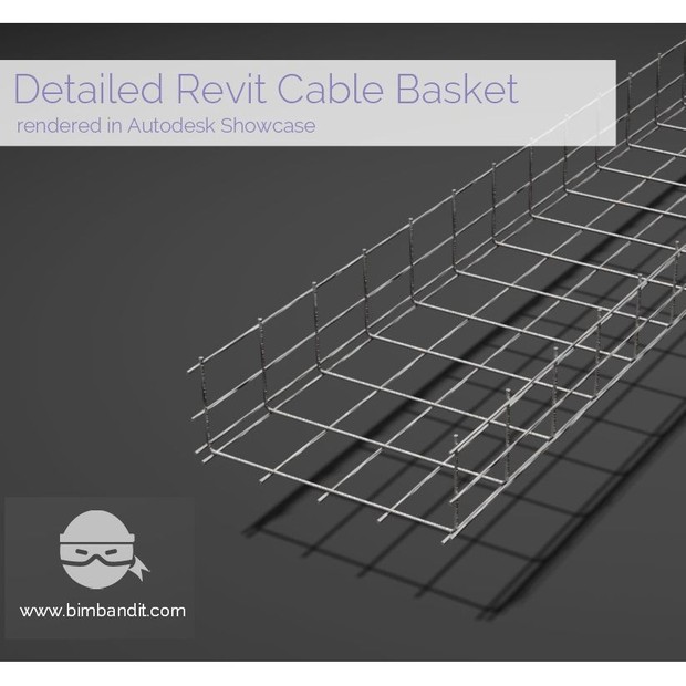 £Revit Parametric Wire Basket Cable Tray Family