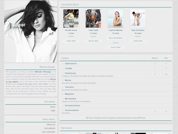 Coppermine gallery theme - Premade 001