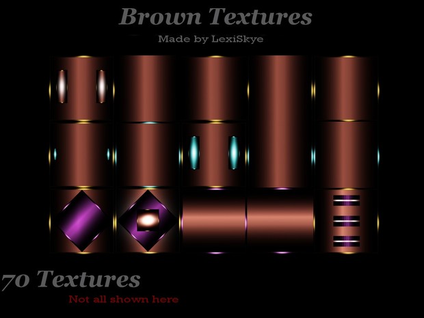Brown Textures (Brown, Brown with teal and brown with purple)