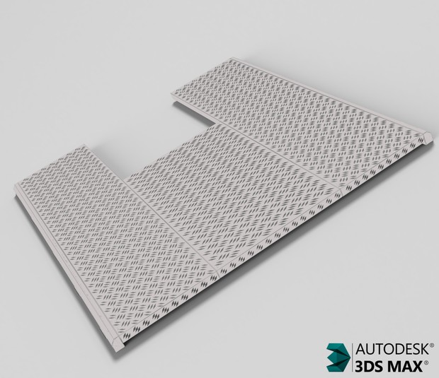 3D Chromed Catwalk Model