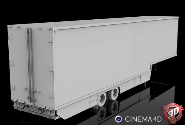 3D 2 Axles Flower Trailer Version II