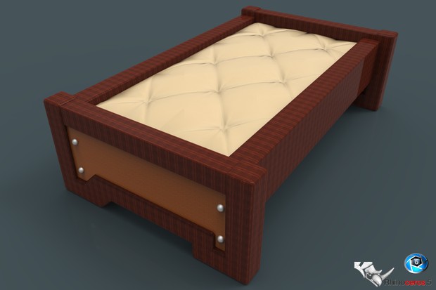 3D Table with Leather